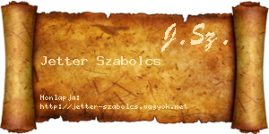 Jetter Szabolcs névjegykártya